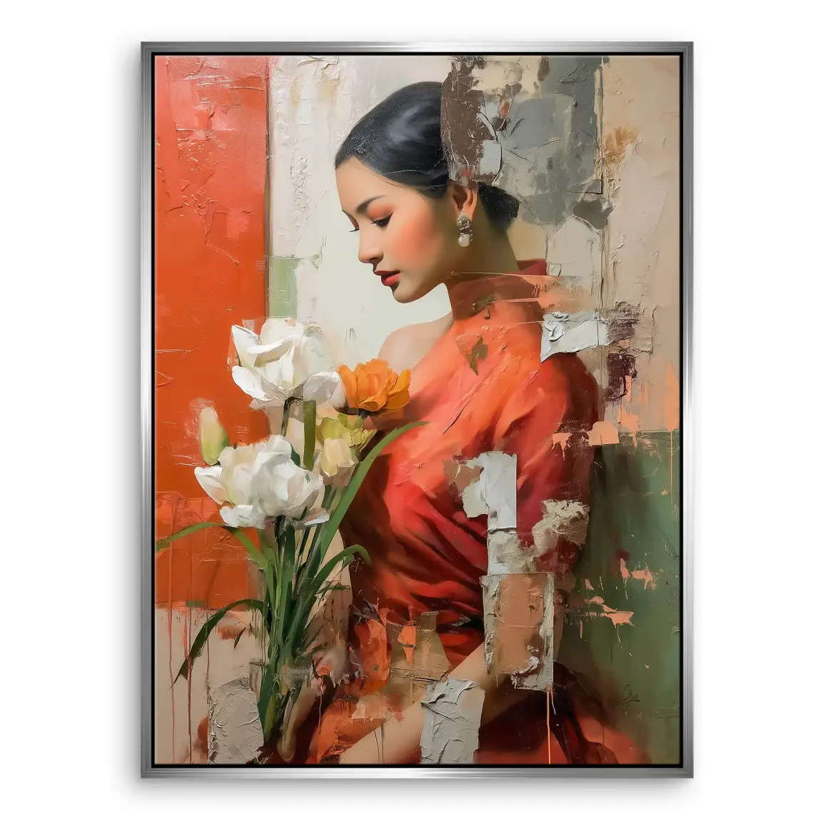 Silent Orchid Beauty Leinwand Bild