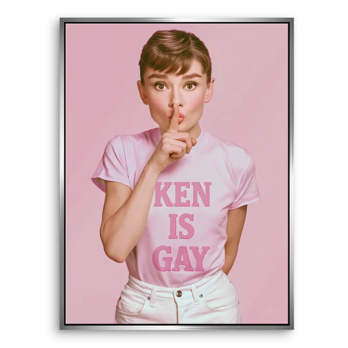 Audrey Hepburn Ken is Gay Leinwand Bild