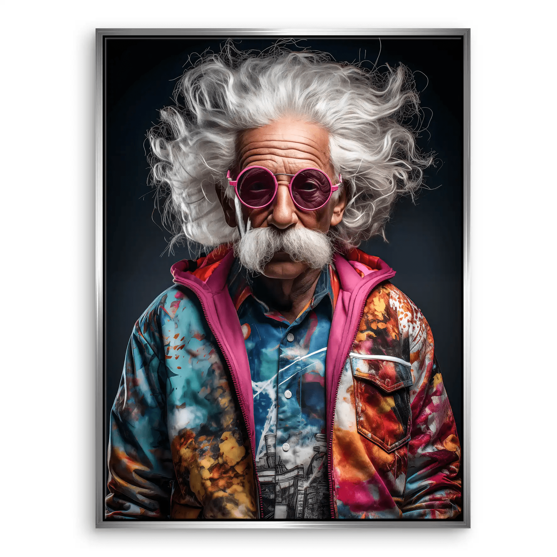 Einstein Hipster Style Leinwand Bild INGALERIE