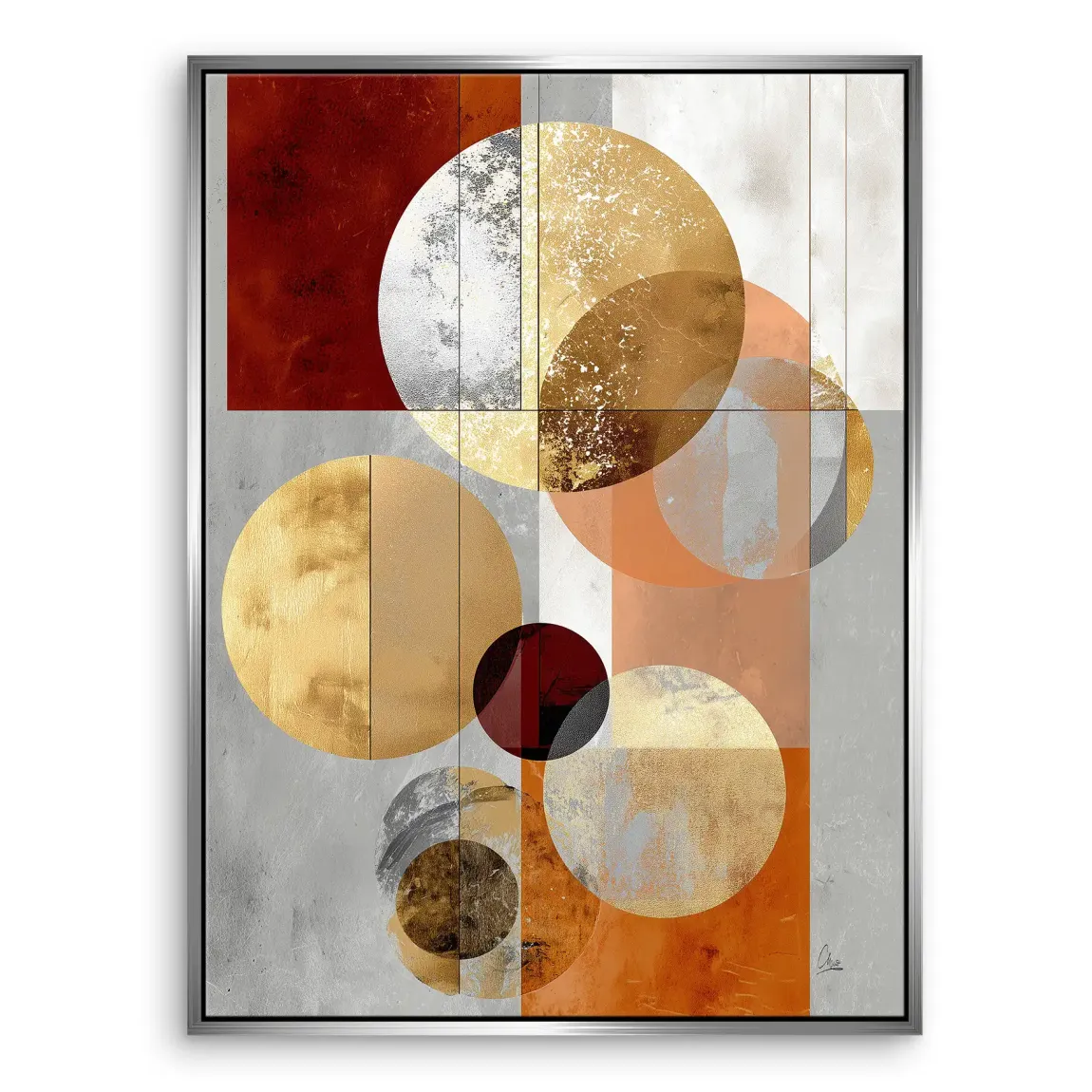 Golden Orbit Leinwand Bild