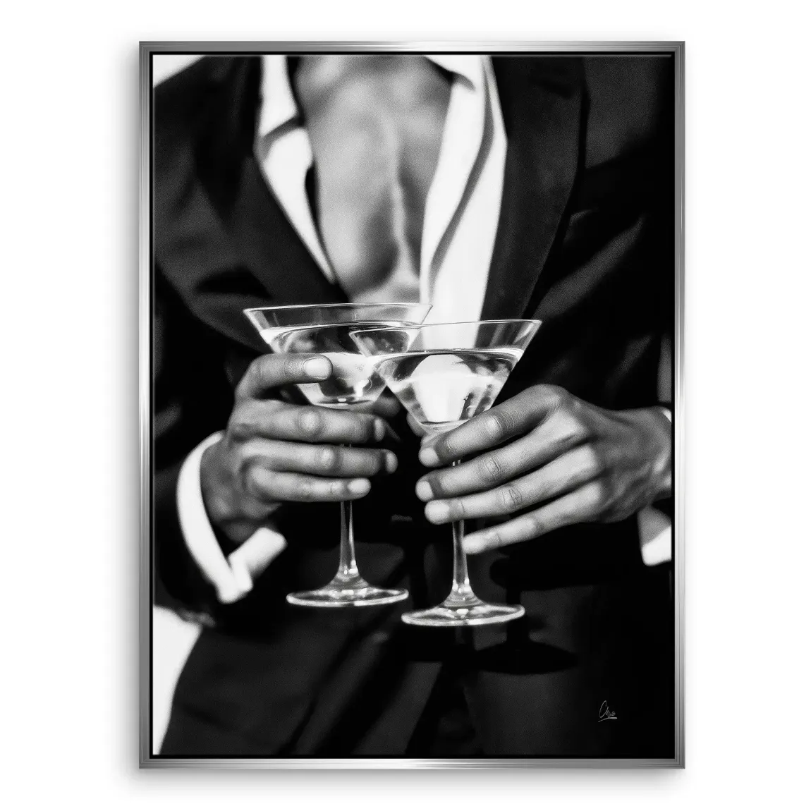 Gentleman Noire Leinwand Bild