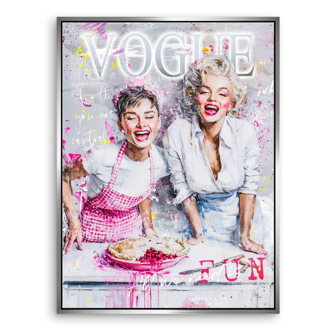 Audrey Marilyn Vogue Leinwand Bild