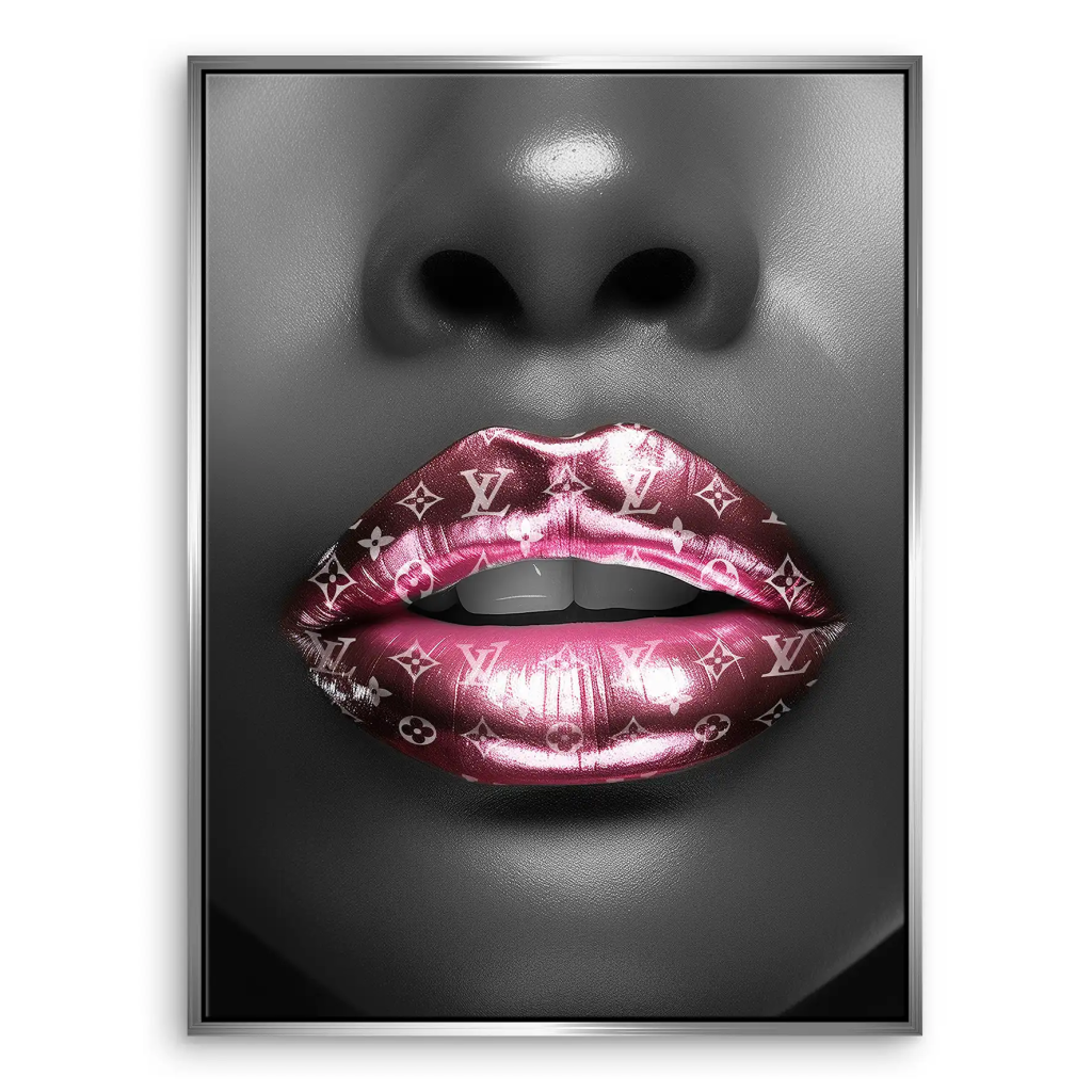 Vuitton Pink Lips Leinwand Bild INGALERIE