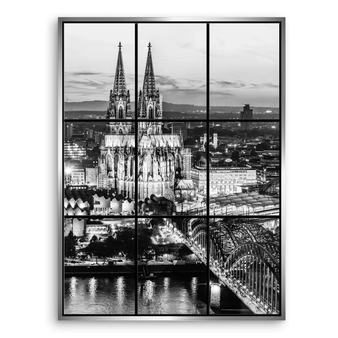 Köln Night Vision Leinwand Bild