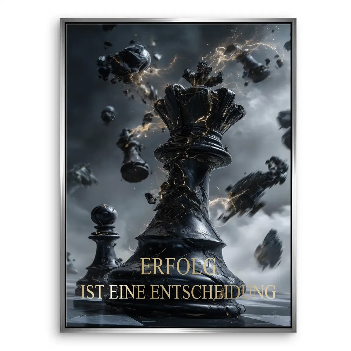 Schwarze Entscheidung Leinwand Bild