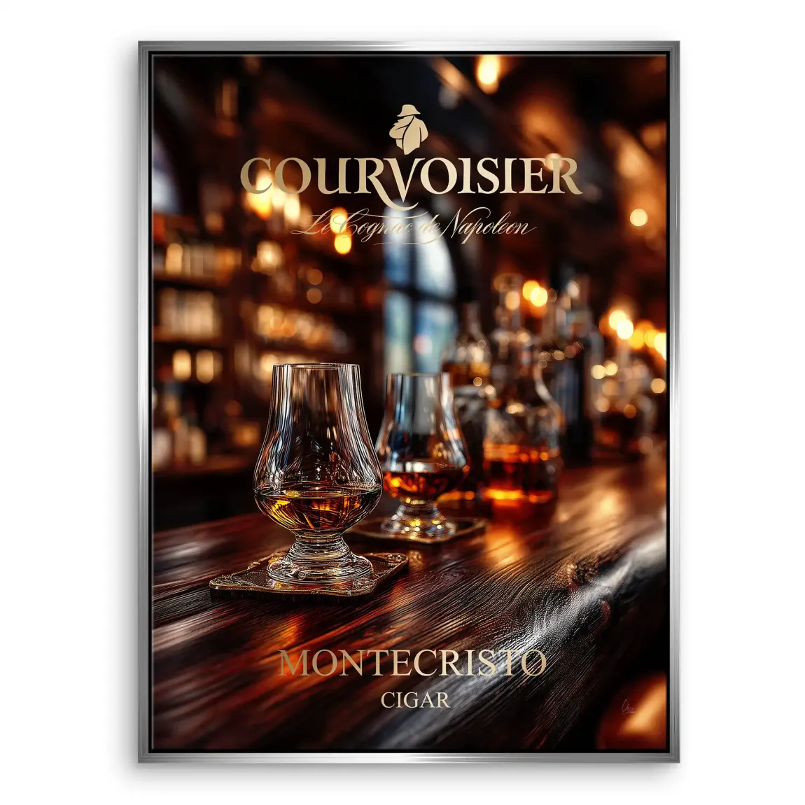 Amber Delight Cognac Leinwand Bild