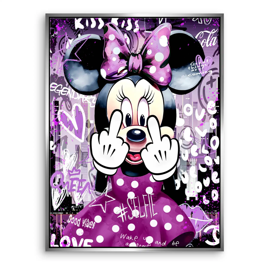 Bad Minnie Pop Art Leinwand Bild INGALERIE