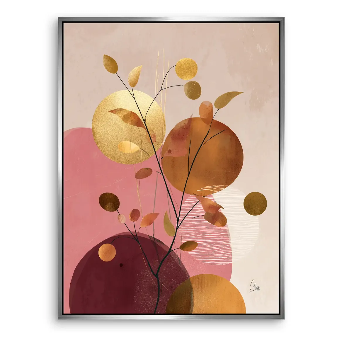 Golden Terra Harmony Leinwand Bild