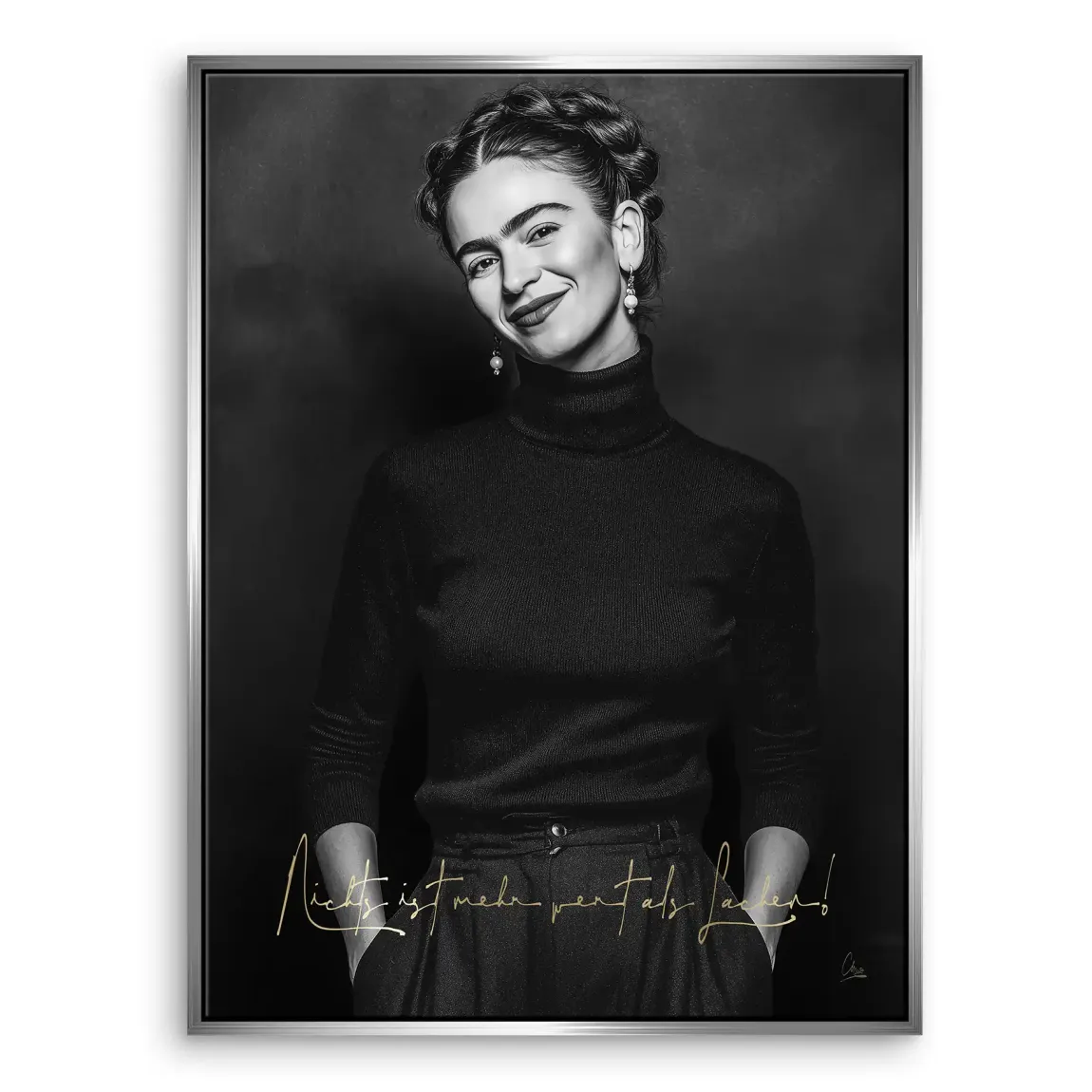 Frida Kahlo stilles Lächeln Leinwand Bild