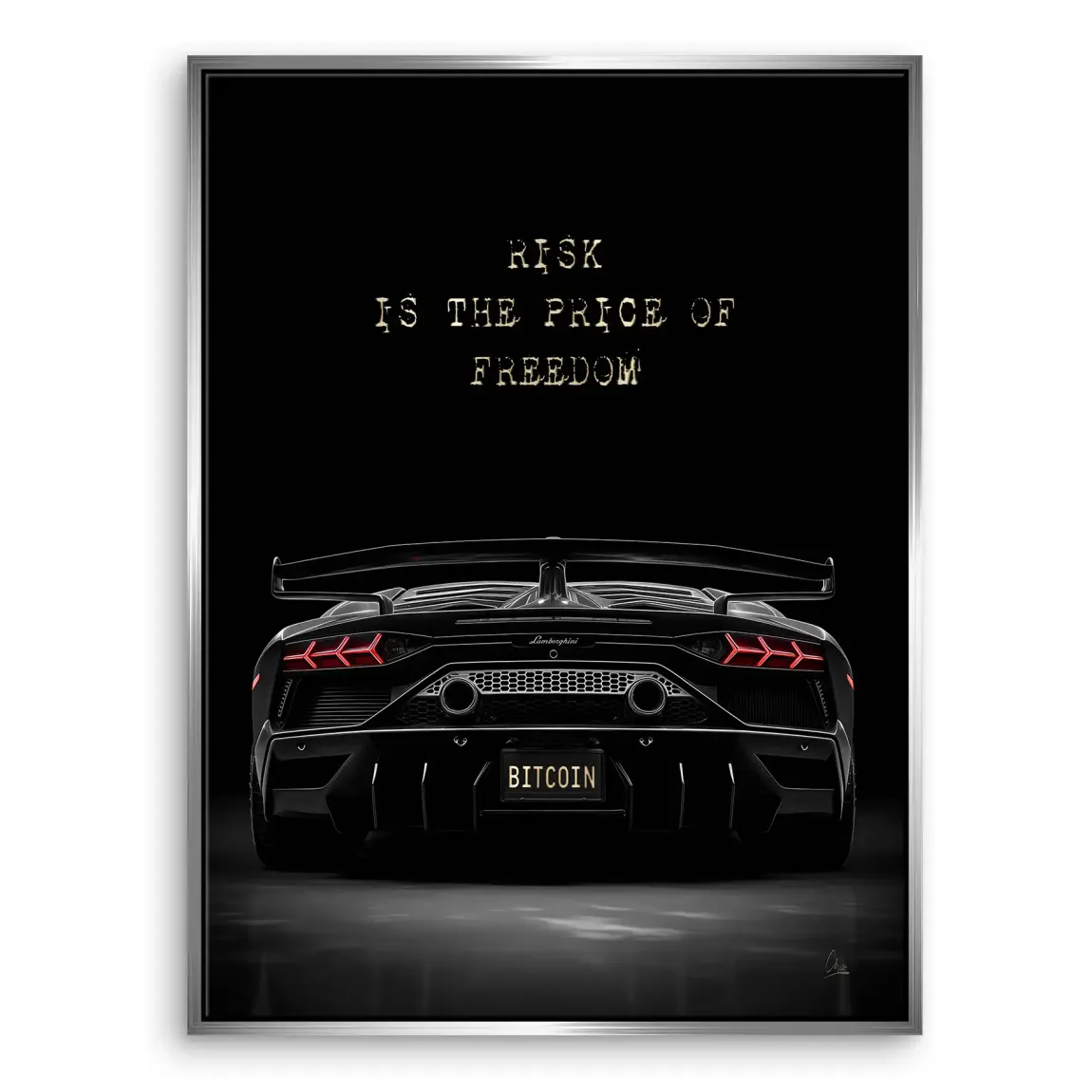 Lambo Bitcoin Leinwand Bild