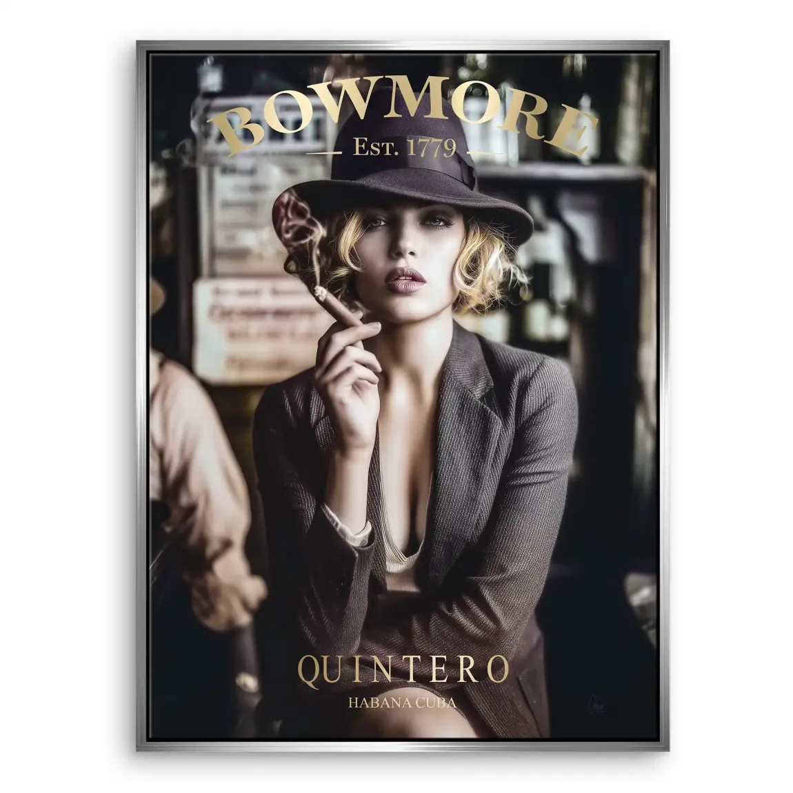 Whisky Noir Leinwand Bild