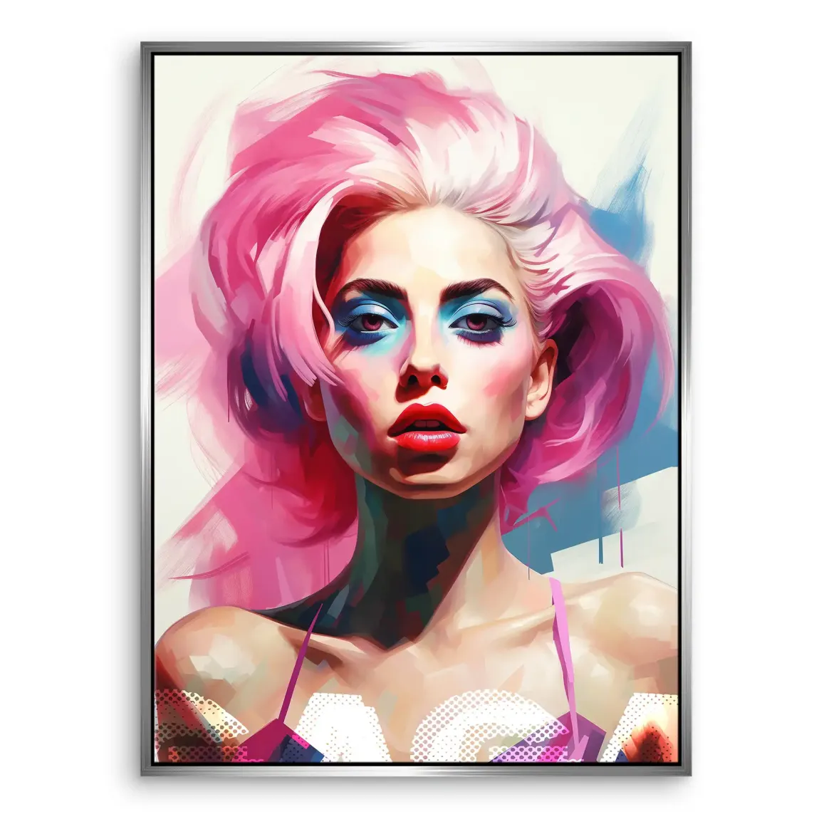 Lady G. in Color Leinwand Bild INGALERIE