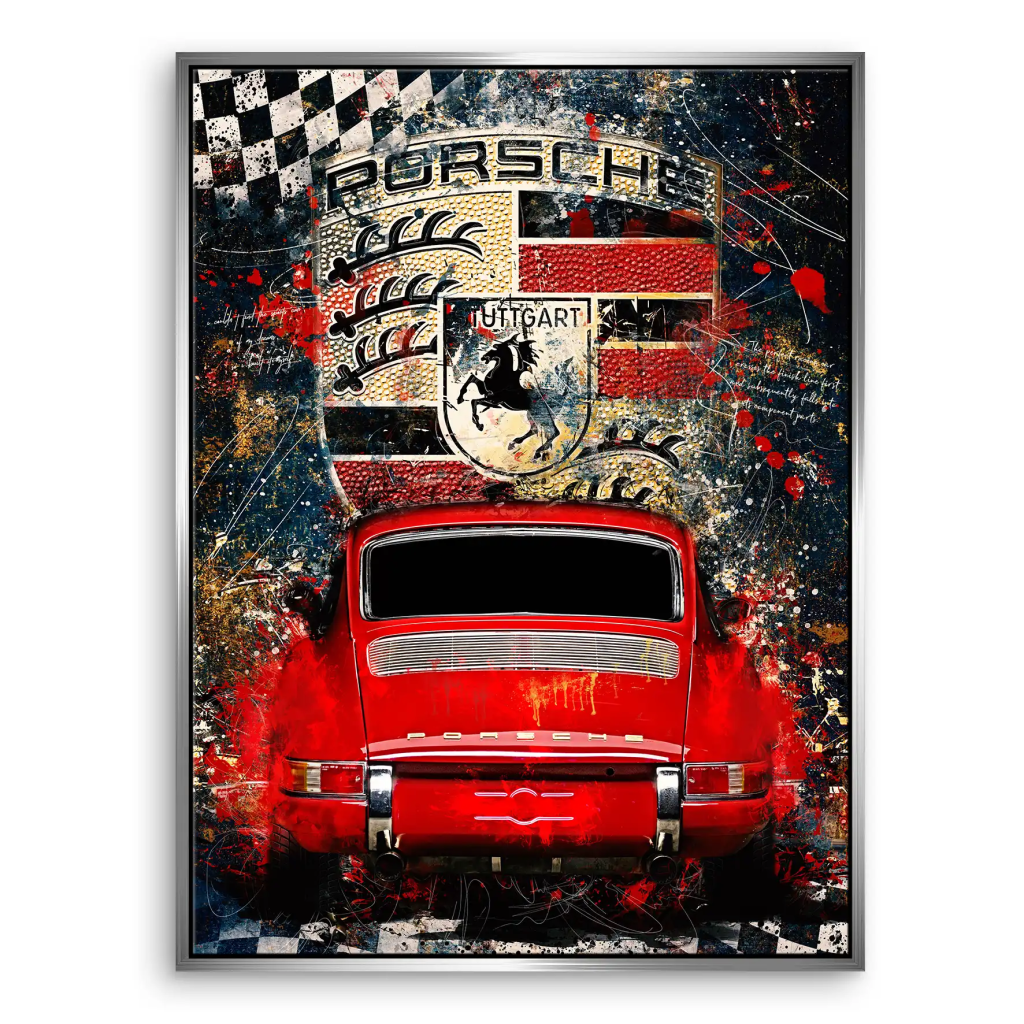 Porsche 911 Abstrakt Style Leinwandbild INGALERIE