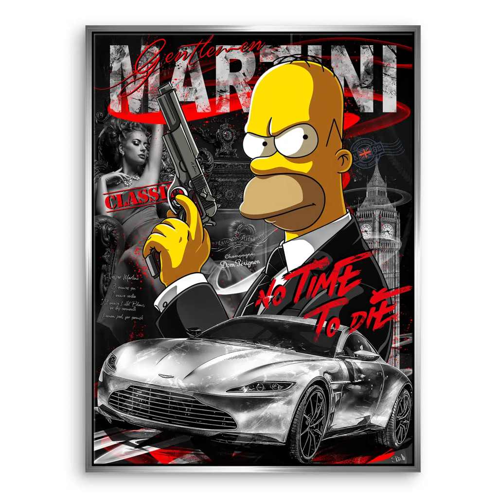 Homer No Time To Die Leinwand Bild INGALERIE