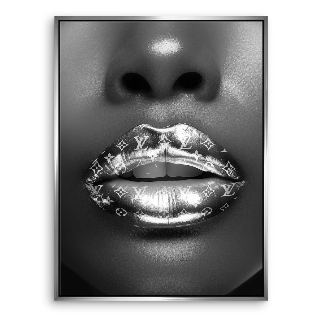 Vuitton Silver Lips Leinwand Bild INGALERIE