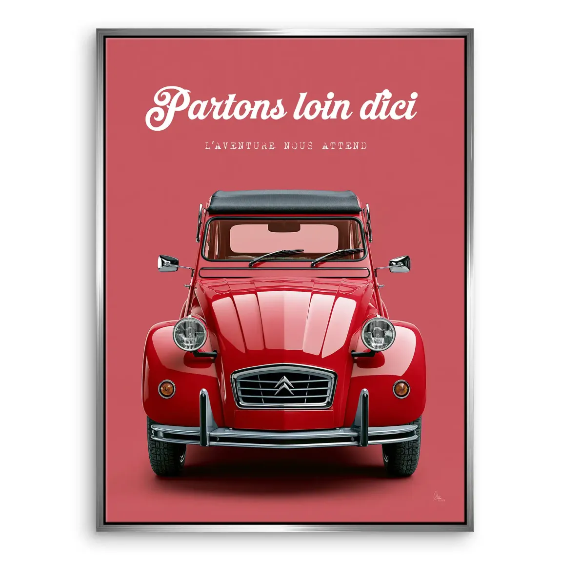 Citroen 2CV Rouge Leinwand Bild