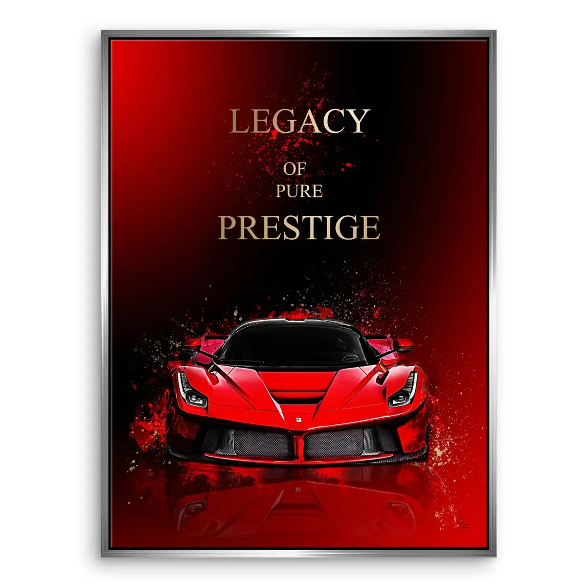 Red Prestige Ferrari Leinwand Bild