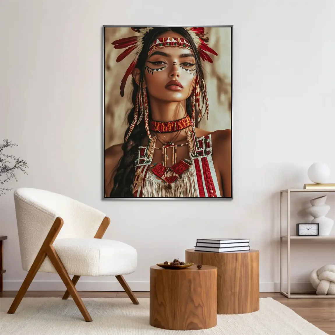 Die Indianerin Leinwand Bild