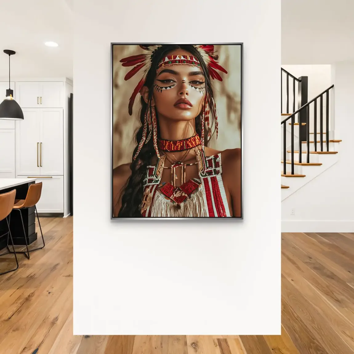 Die Indianerin Leinwand Bild