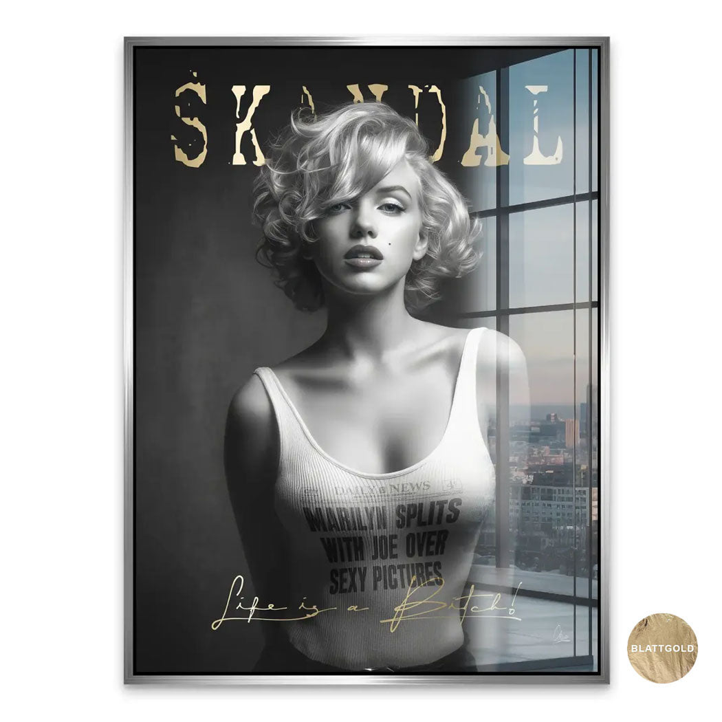 Marilyn Skandalous Glamour Blattgold Bild
