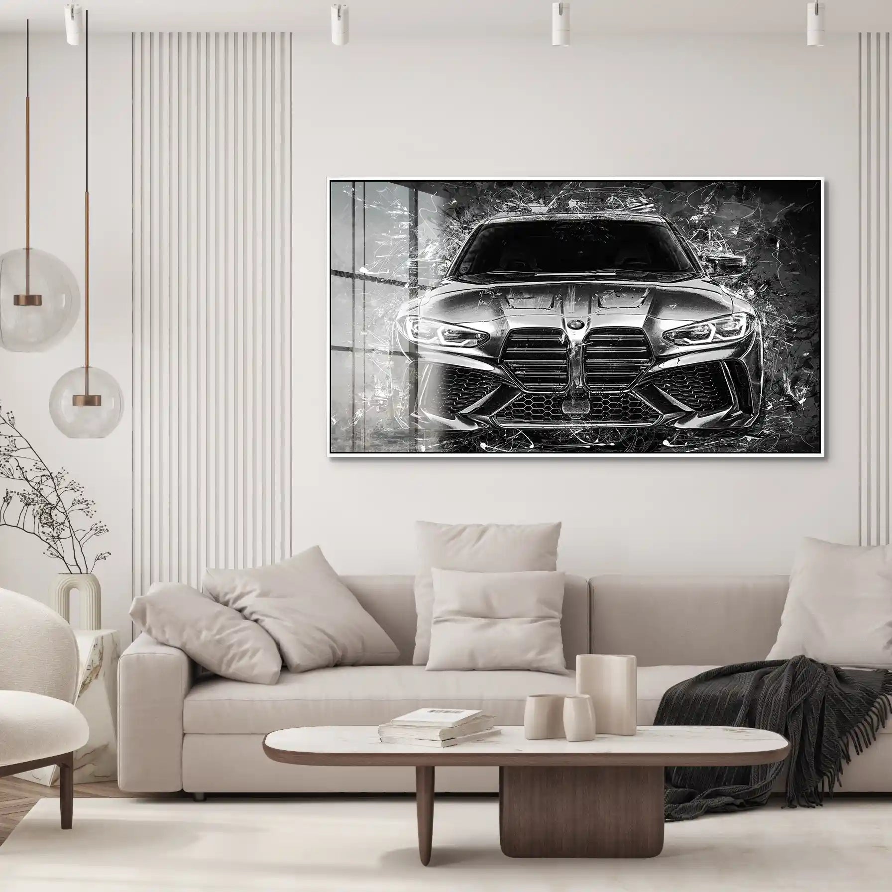 BMW M4 Abstrakt Black Style Acrylglas Bild INGALERIE