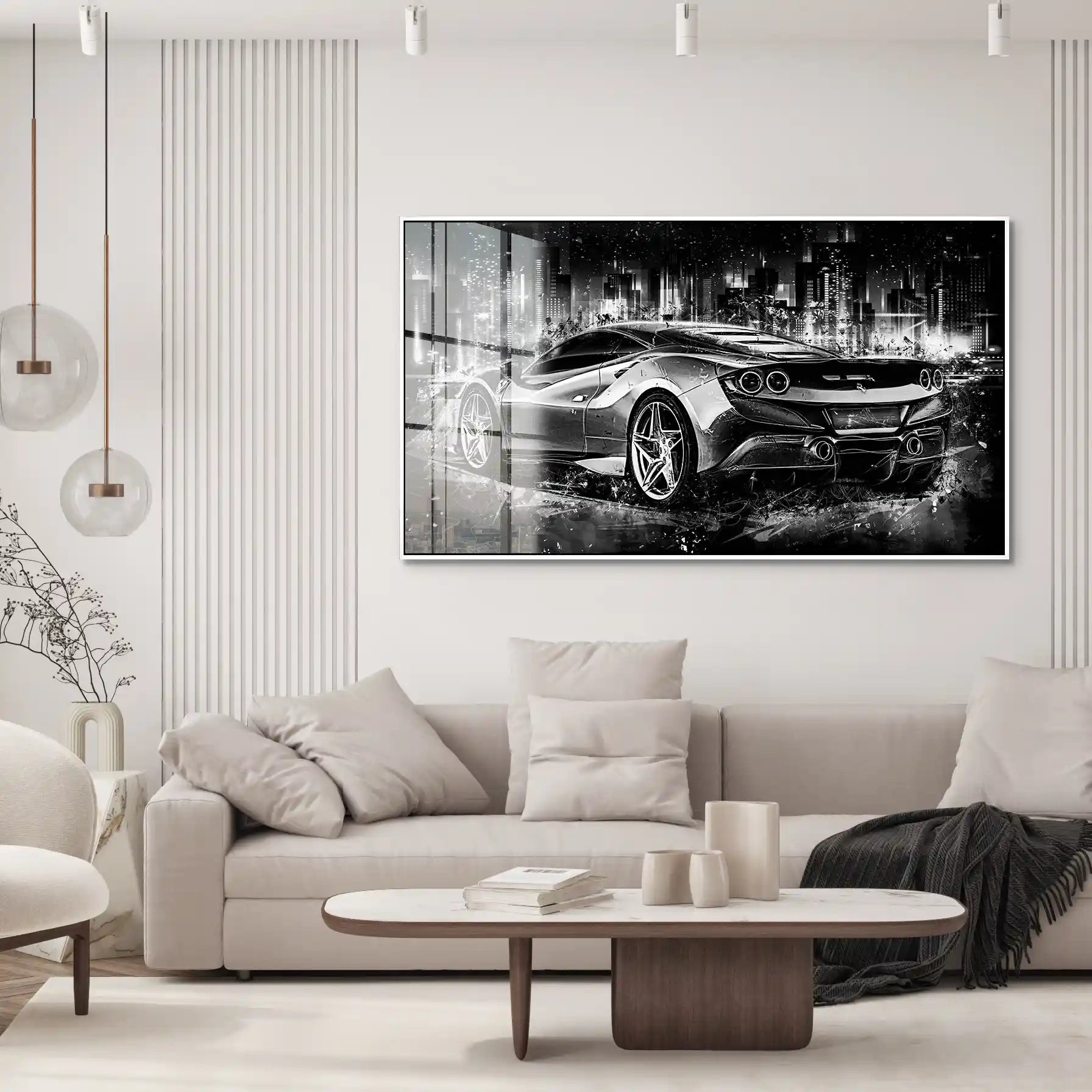 Ferrari F8 Abstrakt City Style Acrylglas Bild INGALERIE