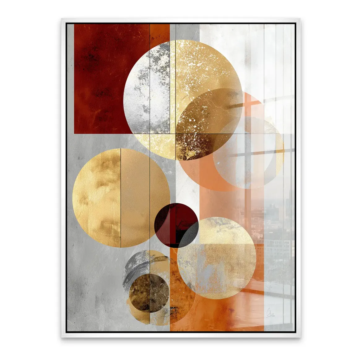 Golden Orbit Acrylglasbild