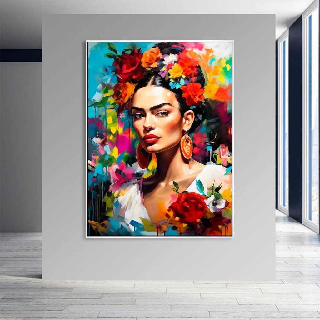 Frida Kahlo Flower AluDibond Bild INGALERIE