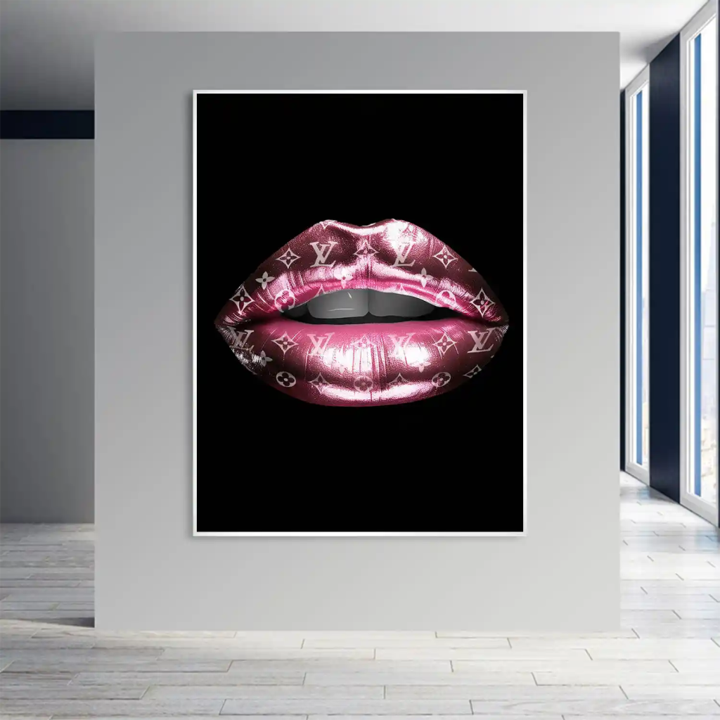 Vuitton Metallic Lips AluDibond Bild INGALERIE