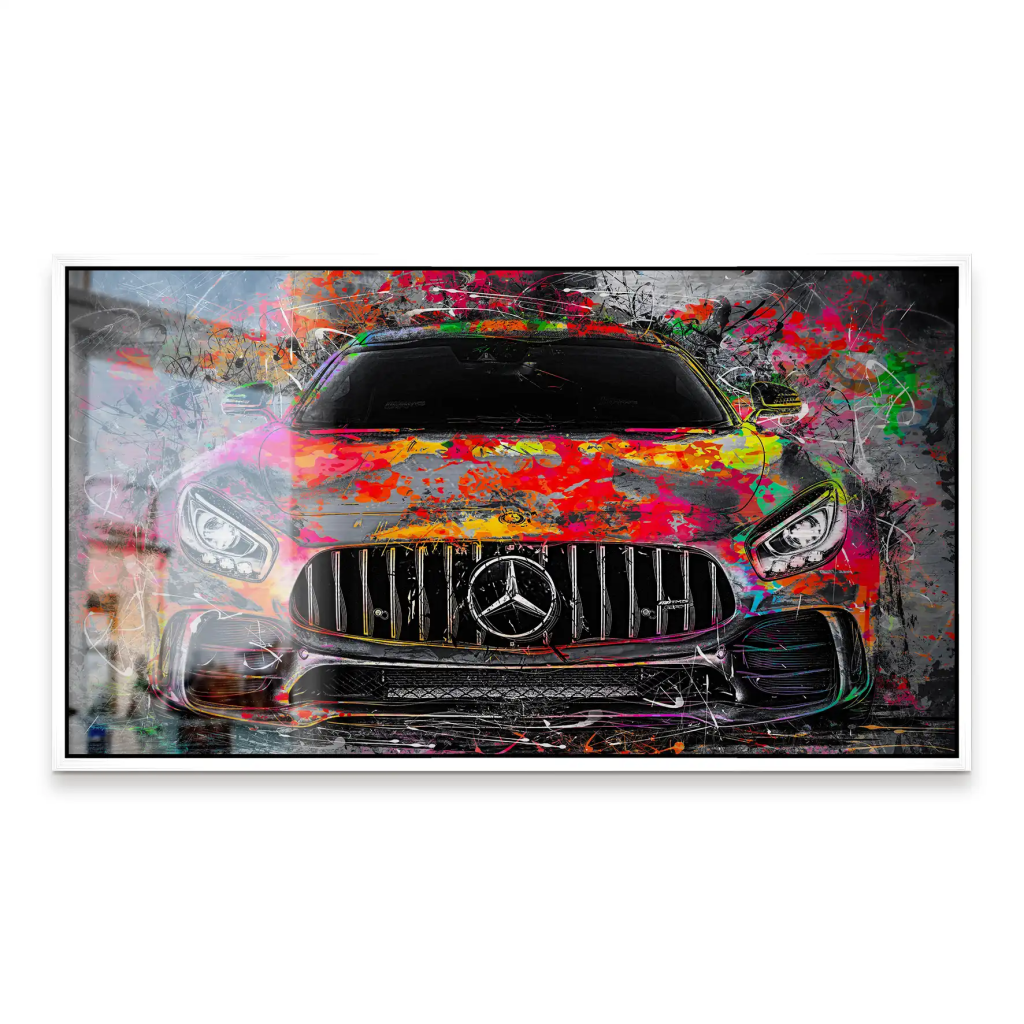 Mercedes AMG GT Pop Art Style Alu Gebürstet INGALERIE