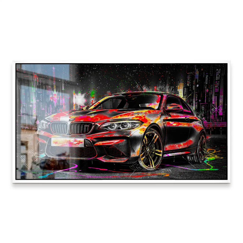 BMW M2 Pop Art Style Alu Gebürstet INGALERIE