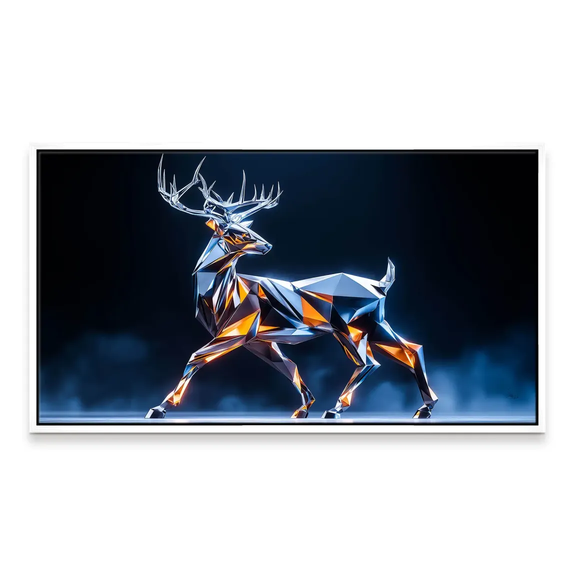 Kristall Hirsch Leinwand Bild