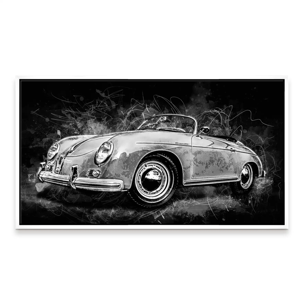 Porsche Speedster Black Style Leinwand Bild INGALERIE