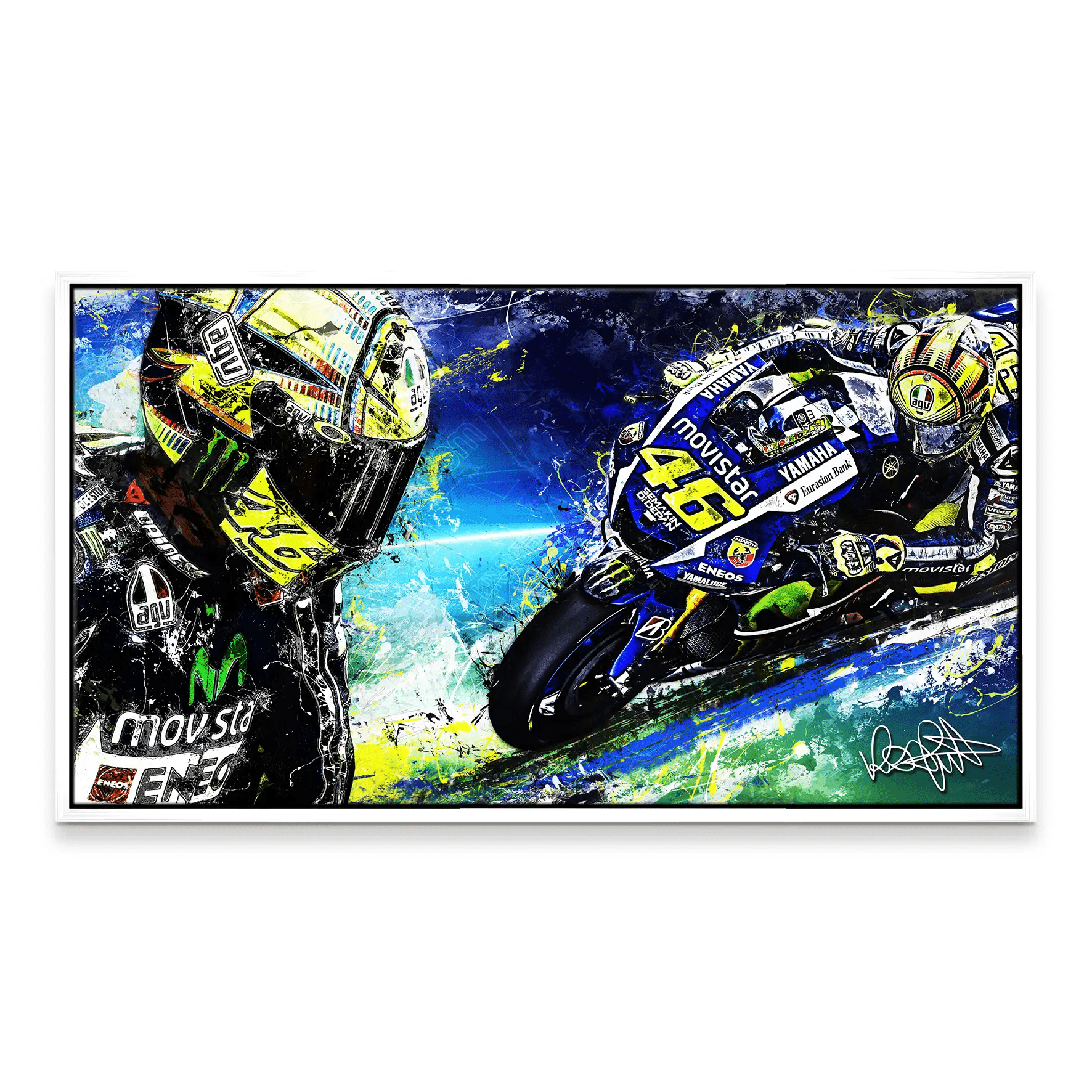 Rossi Moto Art Leinwand Bild INGALERiE