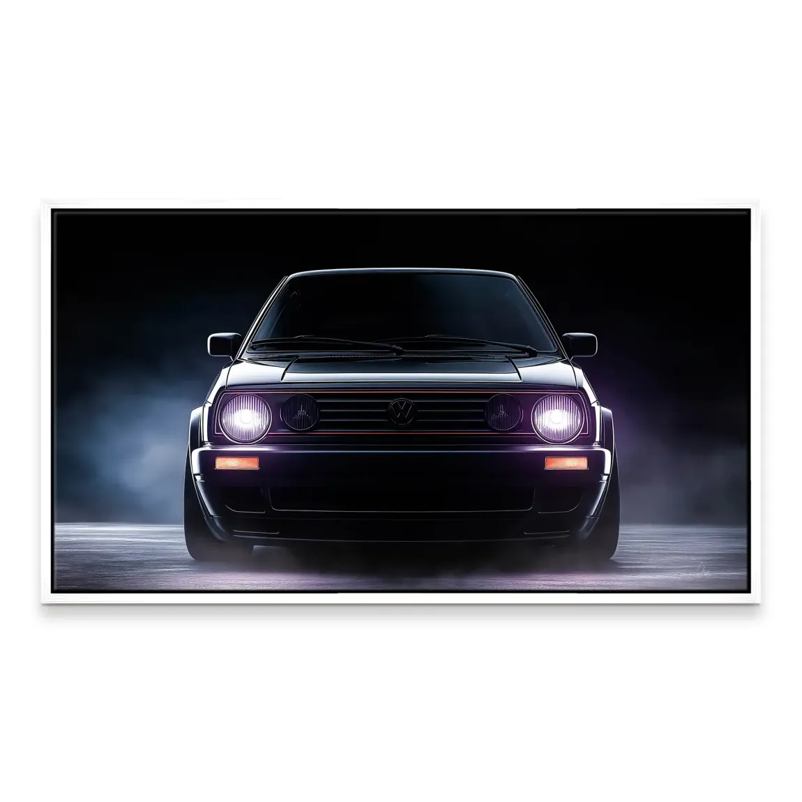 VW Golf Old School Leinwand Bild