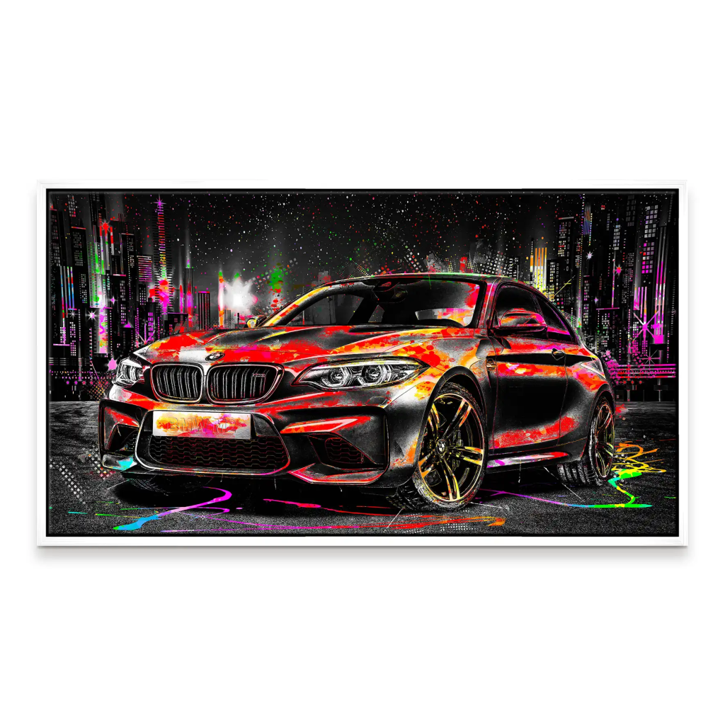 BMW M2 Pop Art Style Leinwand Bild INGALERIE