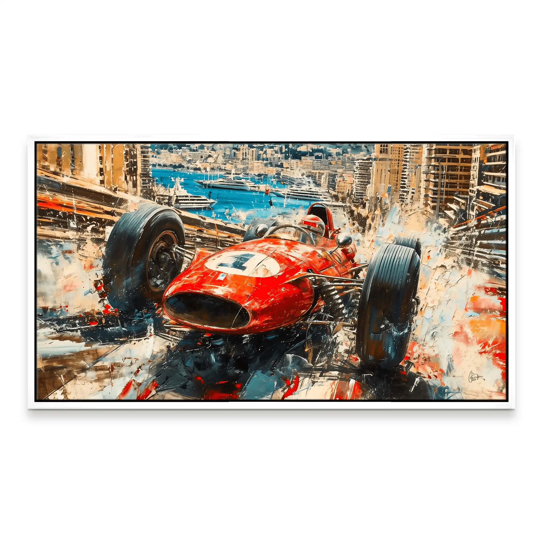 Monaco Formel 1 Retro Leinwand Bild INGALERiE