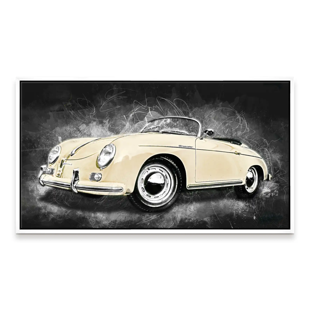 Retro Porsche Speedster Abstrakt Style Leinwand Bild INGALERIE