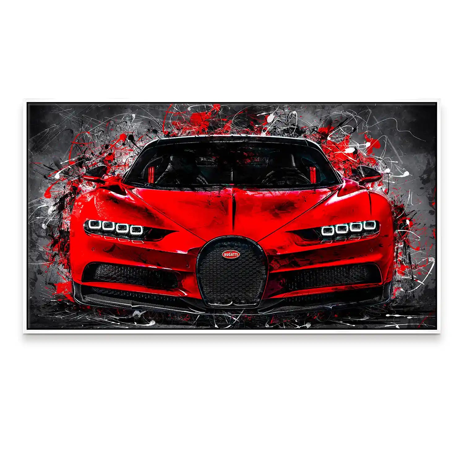 Bugatti Abstrakt Red Style Leinwand Bild INGALERIE