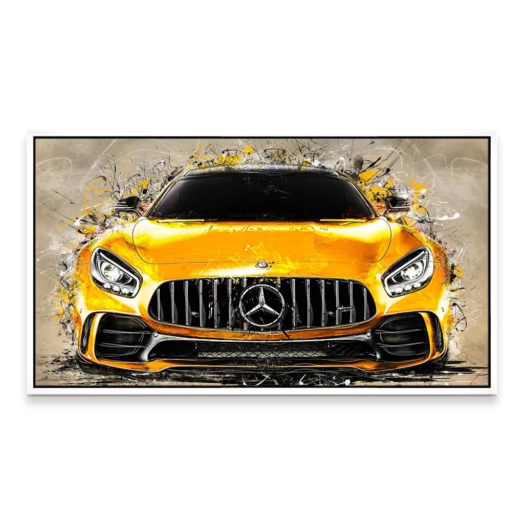 Mercedes AMG GT Retro Style Style Leinwand Bild INGALERIE