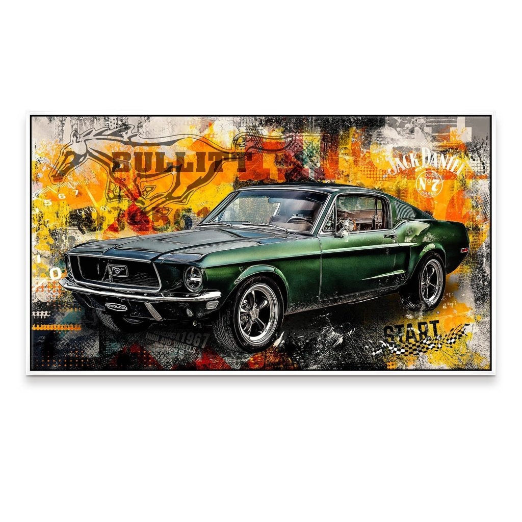 Ford Mustang Bullitt Pop Art Leinwand Bild INGALERIE