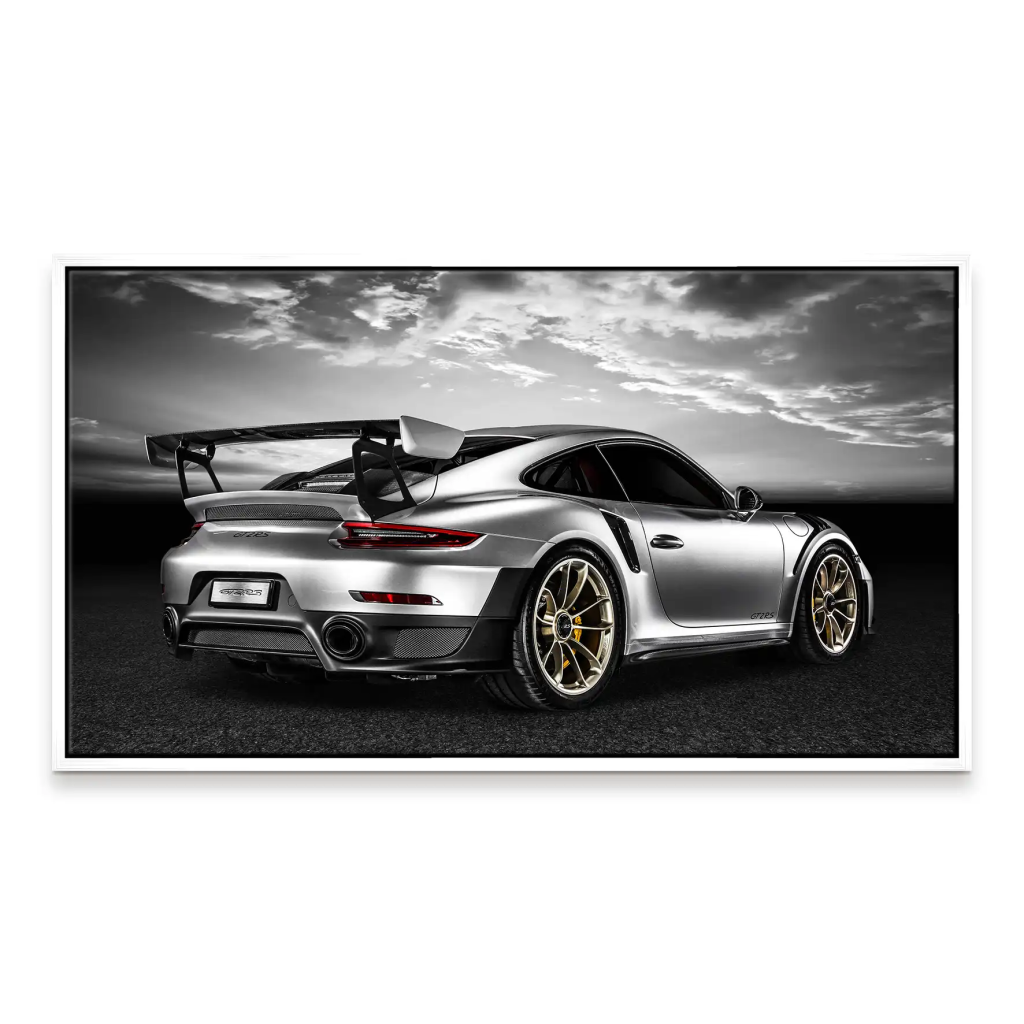 Porsche GT2 RS Sunset City Style Leinwand Bild INGALERIE