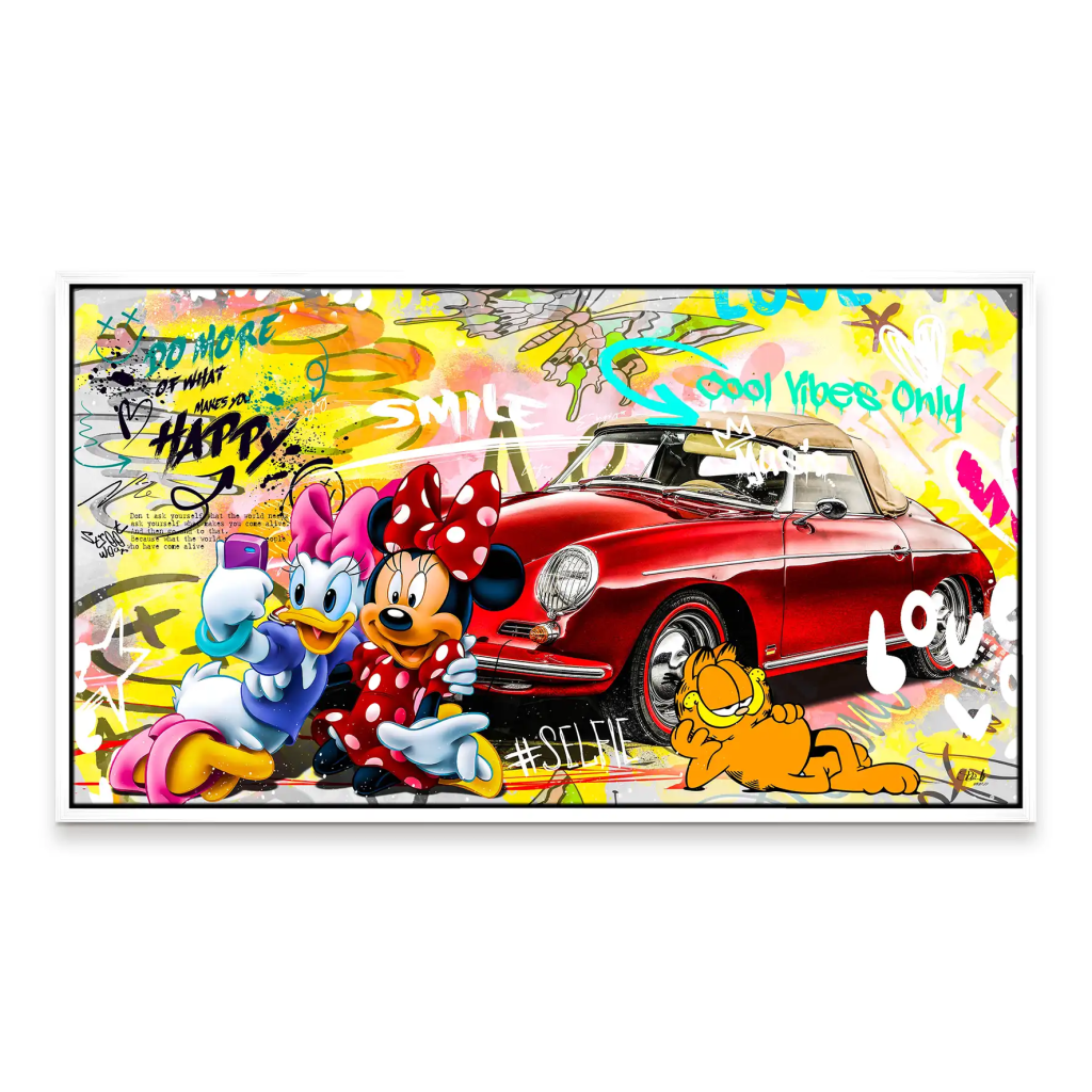 Minnie Speedster 356 Pop Art Style Leinwand Bild INGALERIE