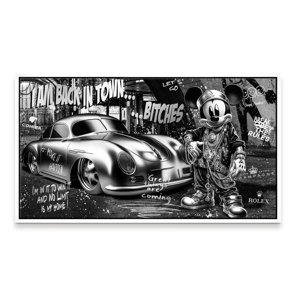 Micky Speedster 356 Pop Art Style Leinwand Bild INGALERIE