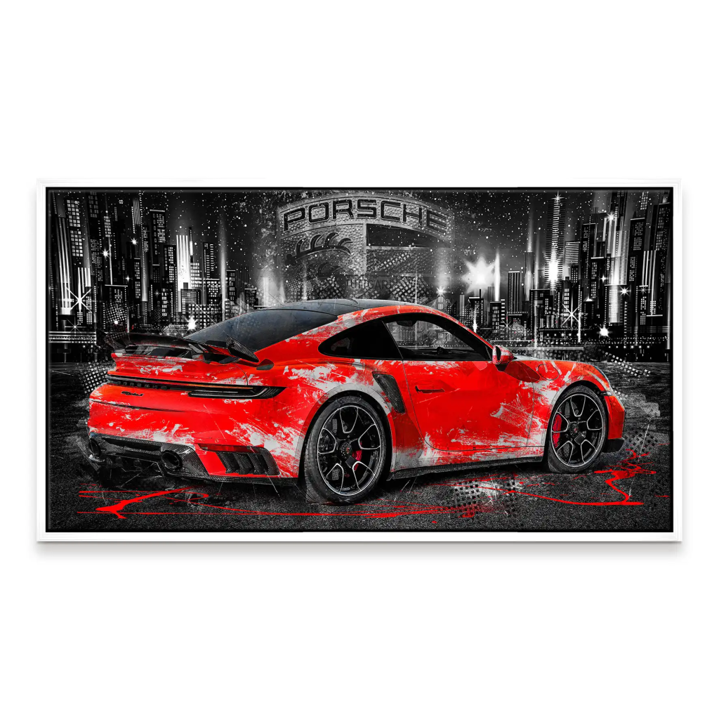 Porsche 911 Turbo Abstrakt Style Leinwand Bild INGALERIE