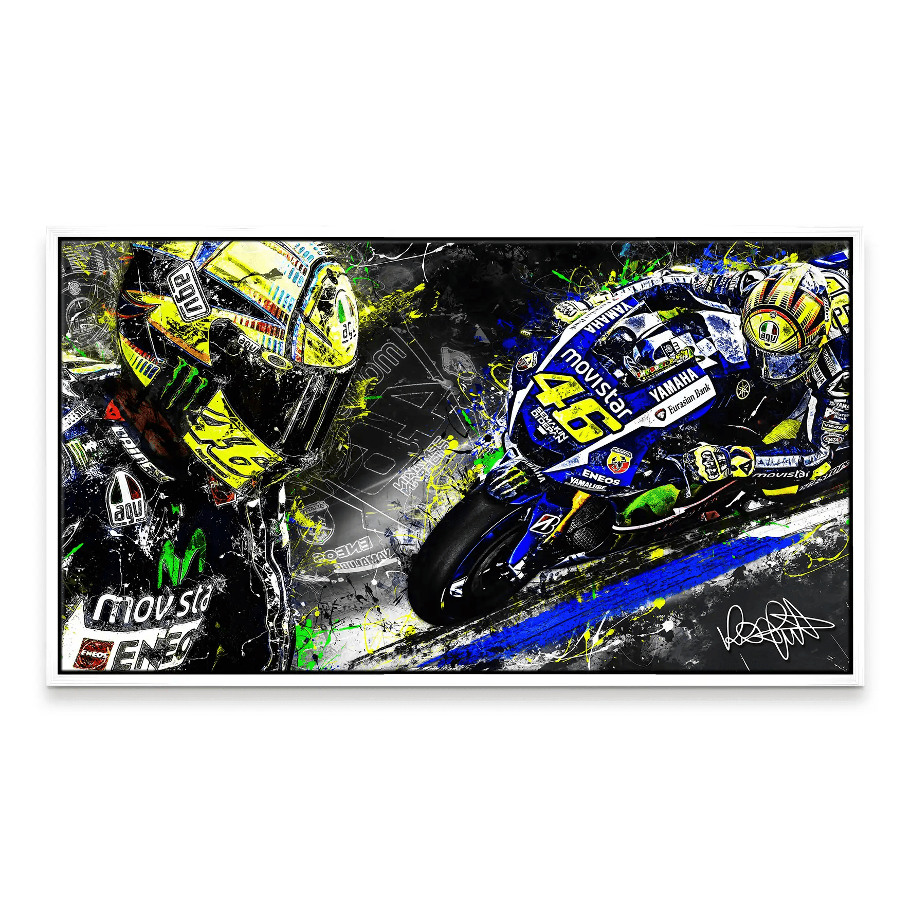 Rossi Yamaha Art Leinwand Bild INGALERiE