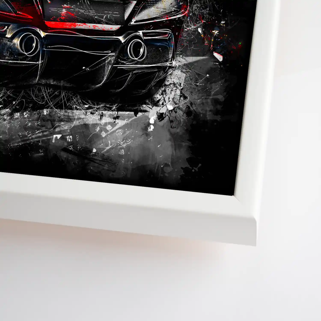 Ferrari F8 Abstrakt Style Leinwand Bild INGALERIE