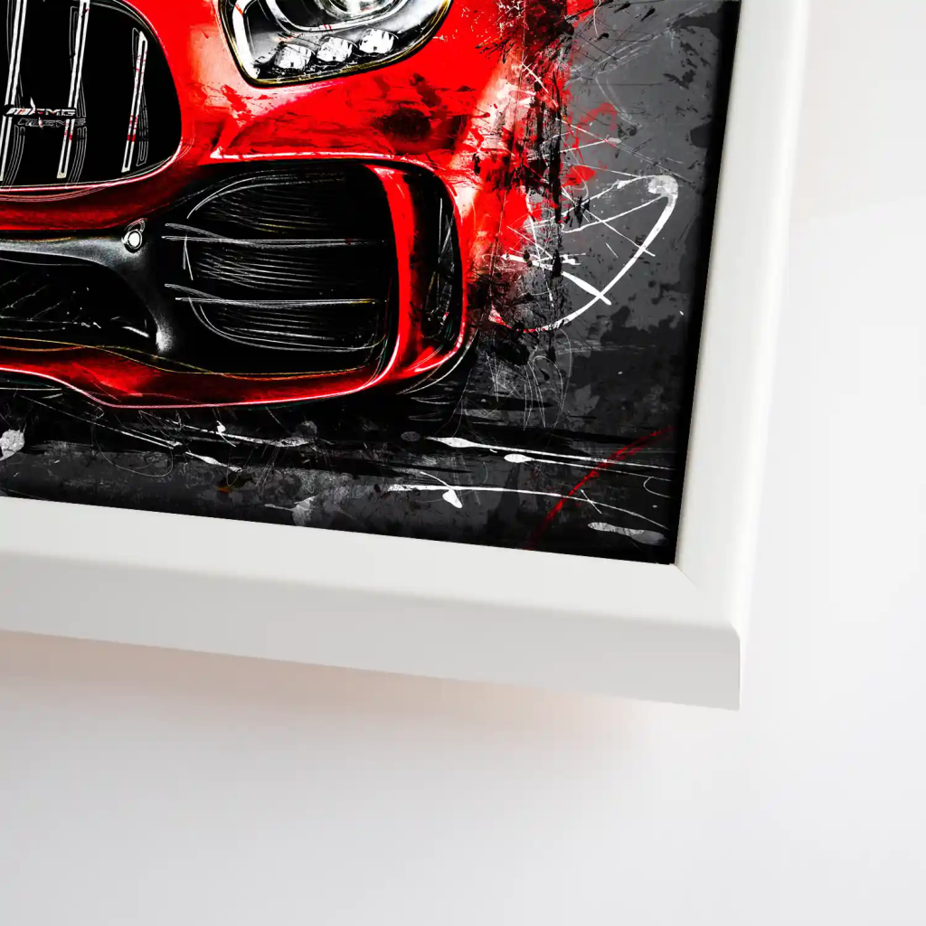 Mercedes AMG GT Abstrakt Rot Leinwand Bild INGALERIE