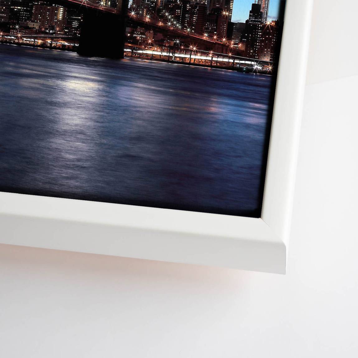Manhatten bei Nacht Leinwand Bild