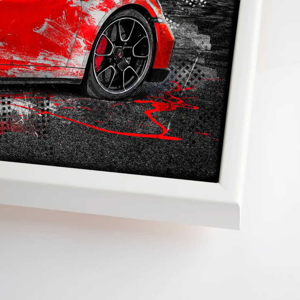 Porsche 911 Turbo Abstrakt Style Leinwand Bild INGALERIE